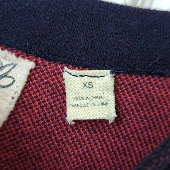 Field Flower Anthropologie Megara Floral Quarter Sleeve Tunic Sweater Navy XS - Picture 6 of 13